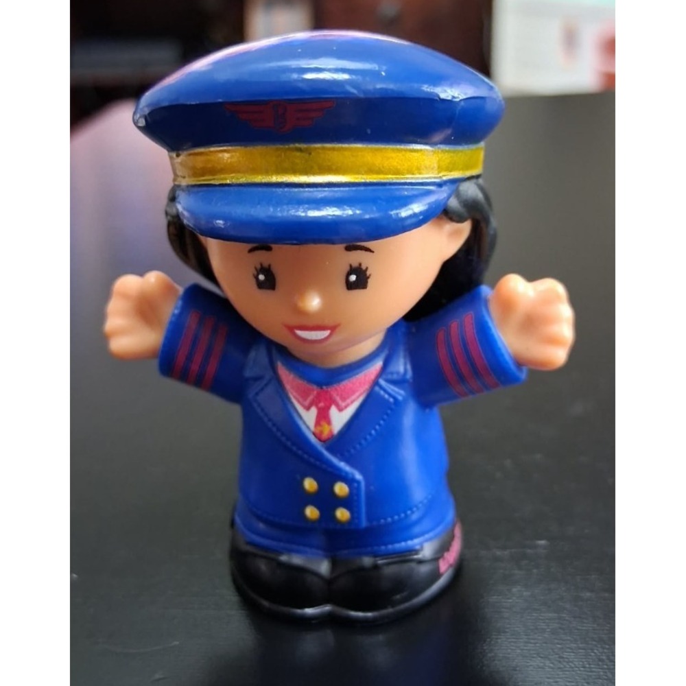 Fisher-Price Little People Figure - Barbie Female Pilot Blue Uniform